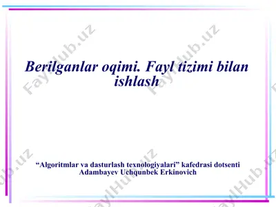 fayl tizimi bilan ishlash — PPTX