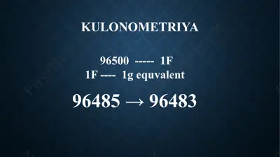 kulonometriya — PPTX