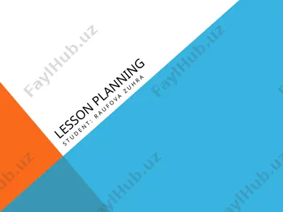 lesson planning — PPTX