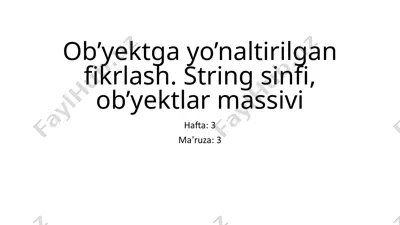 string sinfi — PPTX