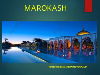 marokash iqtisodiyoti — PPTX