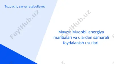 shamol energiyasi — PPTX