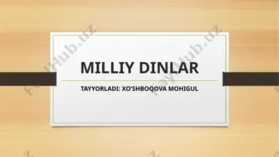 yahudiylar va yahudiylik — PPTX
