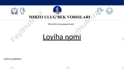 mirzo ulug'bek vorislari — PPTX
