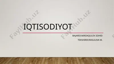 iqtisodiyot — PPTX