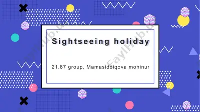 sightseeing holiday — PPTX