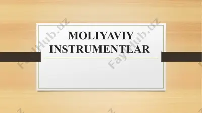 moliyaviy instrumentlar — PPTX