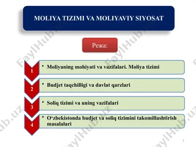 moliya tizimi — PPTX