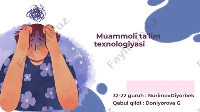 muammoli ta’lim texnologiyasi — PPTX