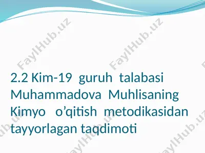 kimyo taqdimoti "kremniy" — PPTX