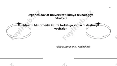 multimedia tizimi tarkibiga kiruvchi dasturiy vositalar — PPTX