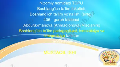 jadidlar merosida boshlang'ich ta'lim — PPTX