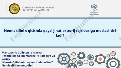 nemis tilini o‘qitishda xorij tajribasiga moslash — PPTX