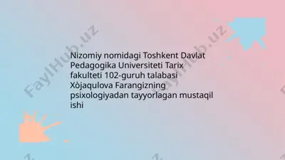 tafakkur haqida umumiy tushuncha — PPTX