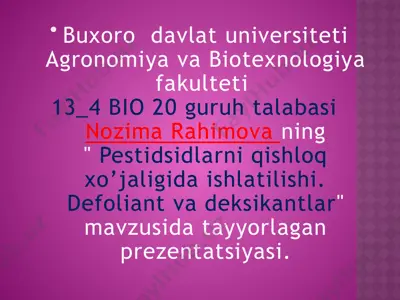 pestitsidlar — PPTX
