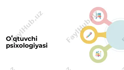oʻqtuvchi psixologiyasi — PPTX
