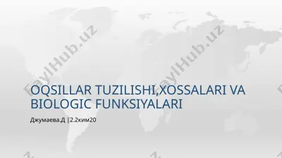 oqsillar tuzilishi, xossalari va biologik funksiyalari — PPTX