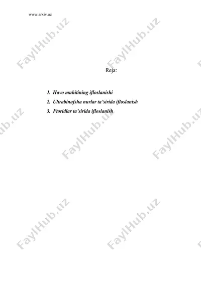 havo muhitining ifloslanish oqibatlari — DOC