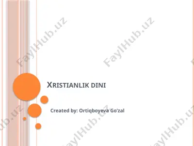 xristianlik dini — PPTX