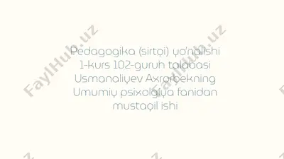 o'smirlik davri: jismoniy tarbiya va psixologiya — PPTX