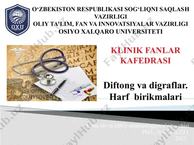 lotin tili va tibbiy terminologiya o’qituvchisi — PPTX