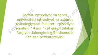 milliy dinlarning xususiyatlari — PPTX