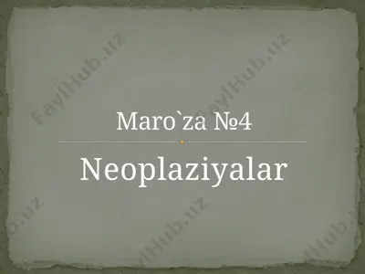 neoplaziyalar — PPTX