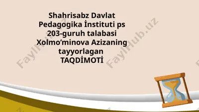 pedagogika fanining vazifalari — PPTX