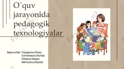 o`quv jarayonida pedagogik texnologiyalar — PPTX