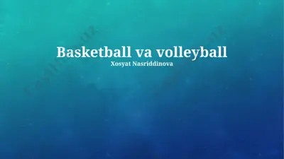 basketball va volleyball — PPTX
