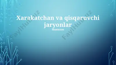 xarakatchan va qisqaruvchi jaryonlar — PPTX
