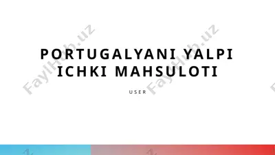 portugalyani yalpi ichki mahsuloti — PPTX