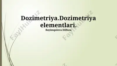 dozimetriya elementlari — PPTX