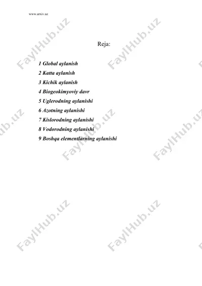ekotizimda moddalar aylanishi — DOC
