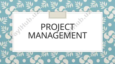 project management — PPTX