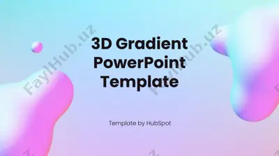 3d gradient powerpoint template — PPTX