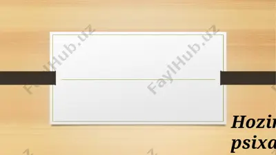 hozirgi zamon psixalogiyasining tadqiqot metodlari — PPTX