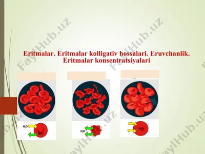 eritmalarning kolligativ xossalari — PPTX