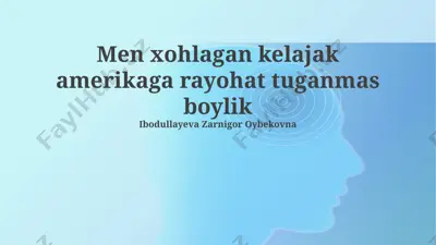 amerikaga cheksiz boylik — PPTX