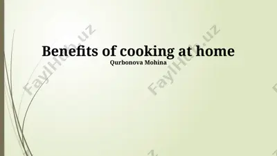 benefits of cooking at home — PPTX