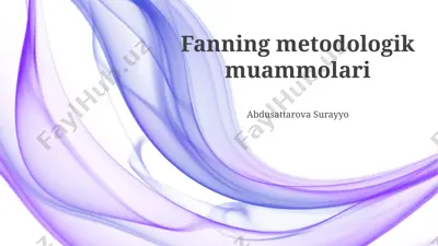 fanning metodologik muammolari — PPTX