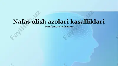 nafas olish azolari kasalliklari — PPTX