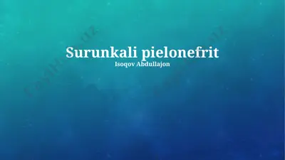 surunkali pielonefrit — PPTX