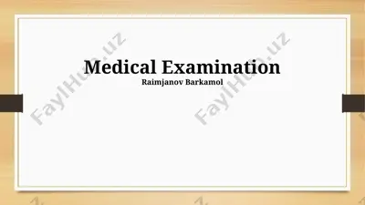 medical examination — PPTX