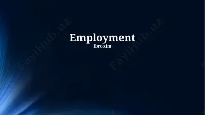 employment ibroxim — PPTX