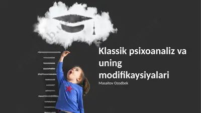 klassik psixoanaliz va uning modifikatsiyalari — PPTX