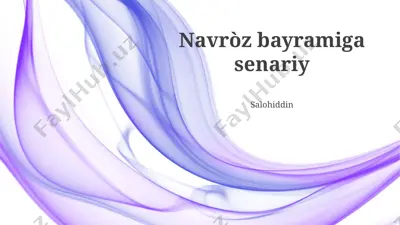 navròz bayramiga senariy — PPTX