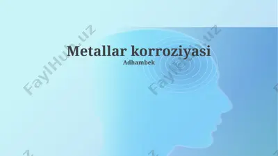 metallar korroziyasi — PPTX