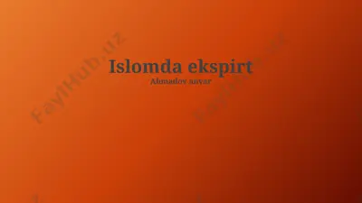 islomda ekspirt — PPTX