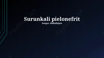 surunkali pielonefrit — PPTX